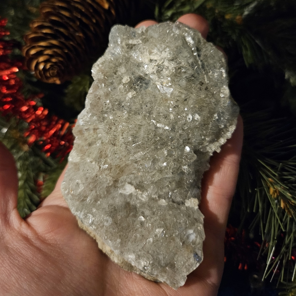 Dumortierite in quartz cluster